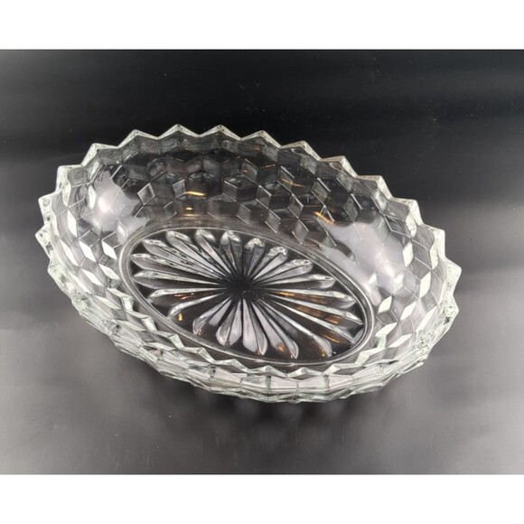 Fostoria American Clear Oval Vegetable Bowl 9" #2056 Vtg Glassware‎ Unmarked MCM - Picture 3 of 7
